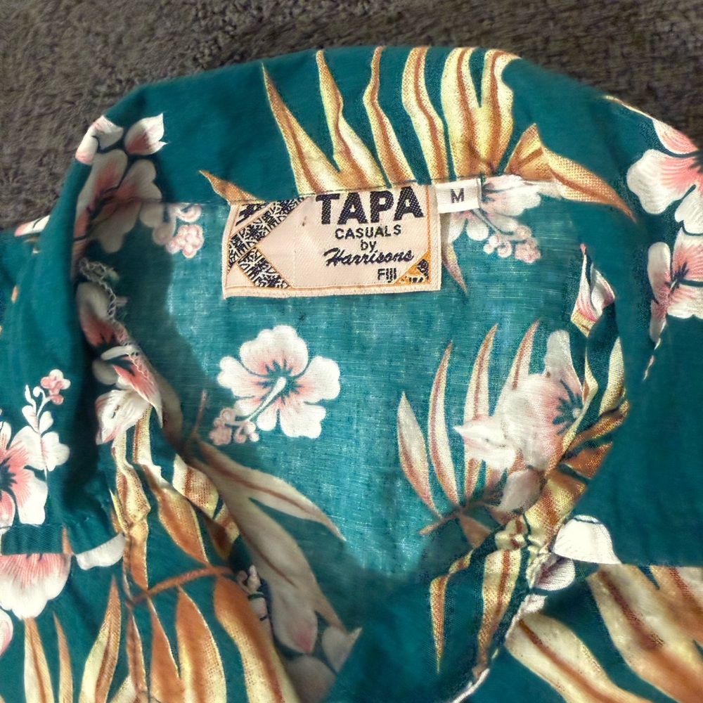 Vintage Tapa Casuals Hawaiian Floral Shirt- Size M - Picture 2 of 6